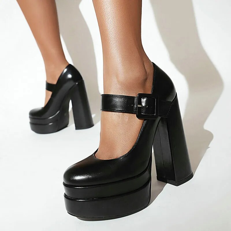 Funki Findz | Shoes | Women's High Heel Chunky Platform Shoes