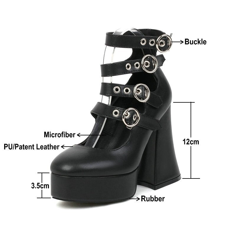 Funki Findz | Shoes | Women's Gothic Punk Mary Jane Platforms