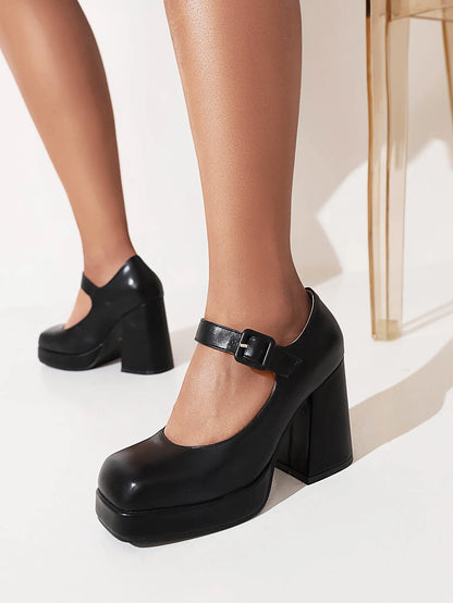 Funki Findz | Shoes | Women's Chunky Heel Platform Mary Janes