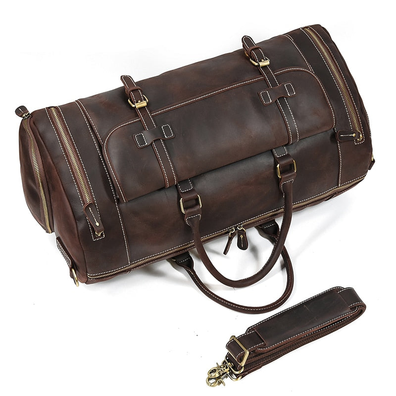 Funki Findz | Bags | Travel Bags | Men's Leather Overnight Bag