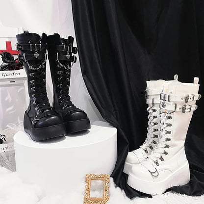Funki Findz | Boots | Women's Gothic Platform Wedge Boots