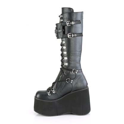 Funki Findz | Boots | Women's Goth Lace Up Platform Wedges