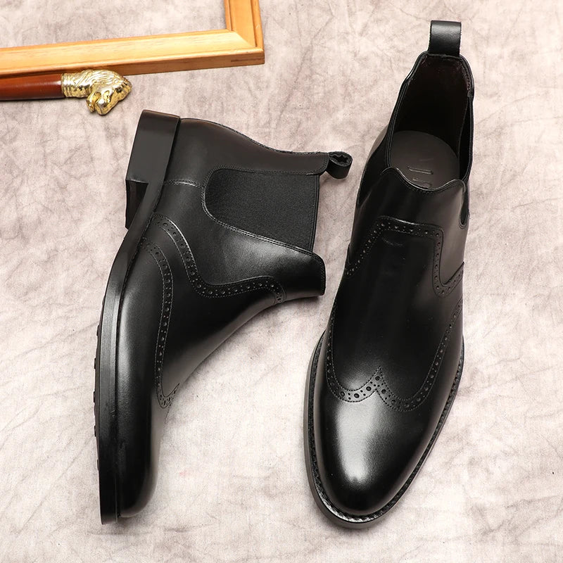 Funki Findz | Boots | Men's Leather Formal Dress Ankle Boots