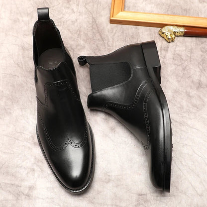 Funki Findz | Boots | Men's Leather Formal Dress Ankle Boots