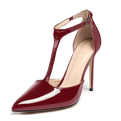 Funki Findz | Shoes | Women's Patent High Heel T-Strap Stilettos
