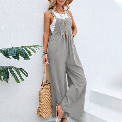 Funki Findz | Pants | Women's Casual Wide Leg Pantsuit Overalls