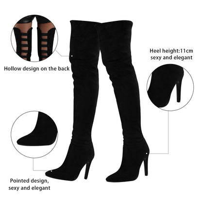 Funki Findz | Boots | Women's Over Knee Hollowed Out Boots