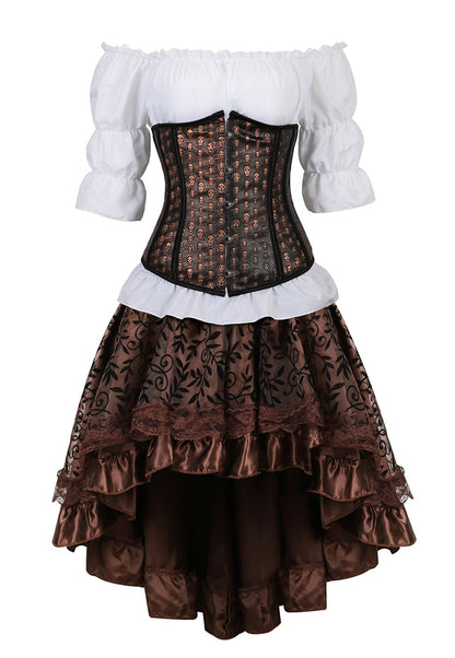 Funki Findz | Dresses | Women's Steampunk Top Corset Skirt Set
