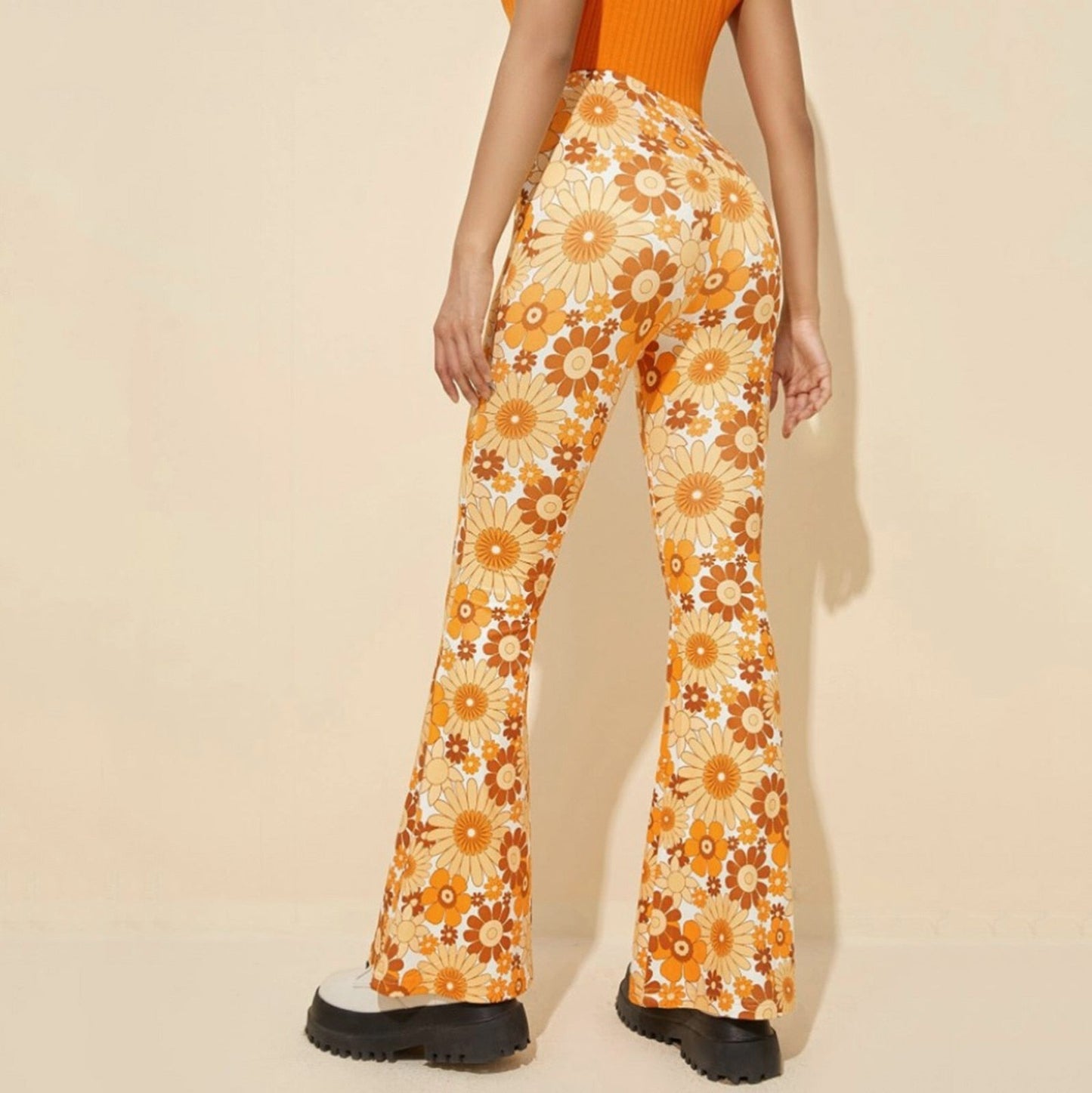 Funki Findz | Pants | Women's Boho Floral Hippie Flared Pants