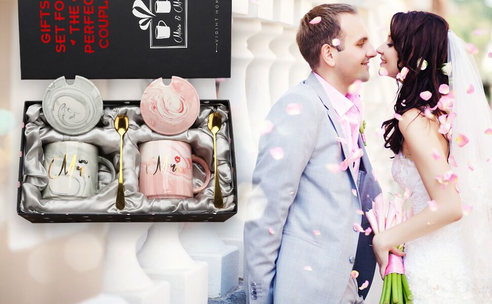 Funki Findz | Mugs | Mr and Mrs Coffee Mugs Bridal Gift-Set
