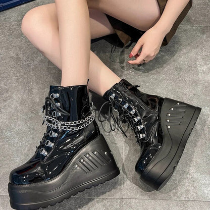 Funki Findz | Boots | Women's Gothic Punk Platform Ankle Boots