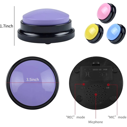 Funki Findz | Pet Toys | Recordable Button Learning Aid for Kids, Pets