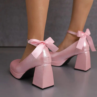 Funki Findz | Shoes | Women's Square Toe Block Heel Platforms