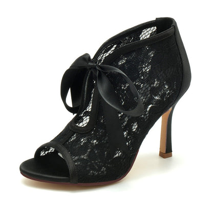 Funki Findz | Shoes | Women's Floral Lace Satin Tie Bridal Shoes