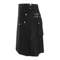 Funki Findz | Skirts | Men's Black Pleated Gothic Kilt Cargo Skirt