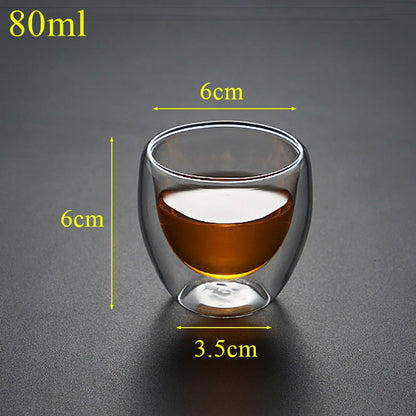 Funki Findz | Cups | Glass Double Wall Borosilicate Mug 2/3/4