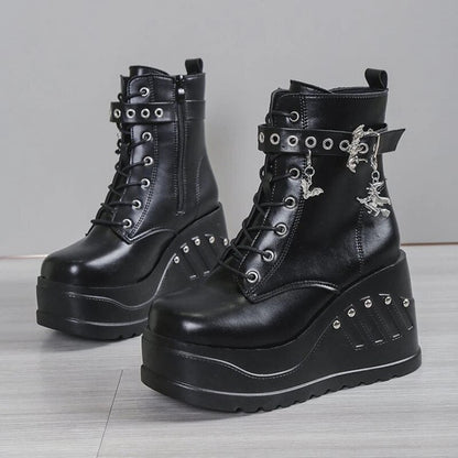 Funki Findz | Boots | Women's Punk Chunky Platform Creepers
