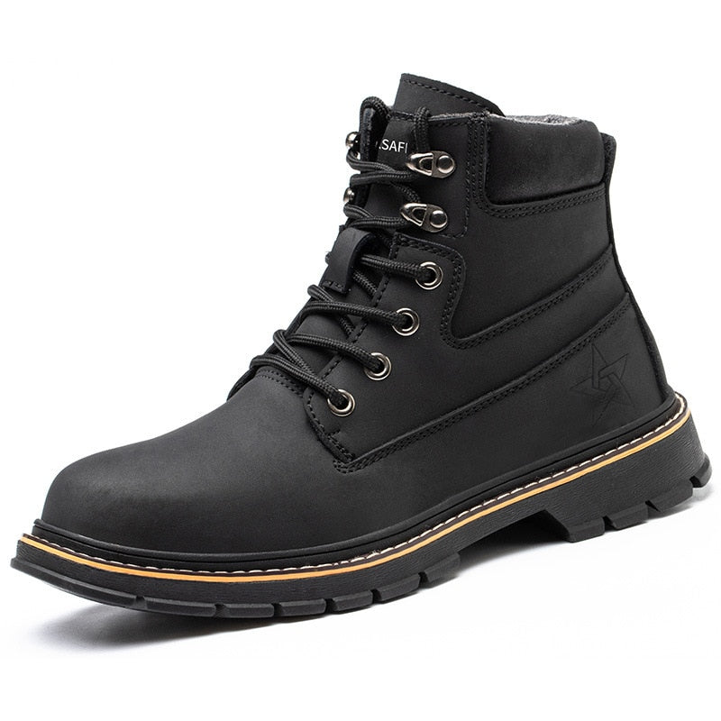 Funki Findz | Boots | Men's Steel Cap Toe High-Top Work Boots