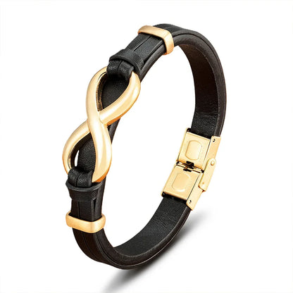 Funki Findz | Bracelets | Unisex Leather Infinity Symbol Bracelets