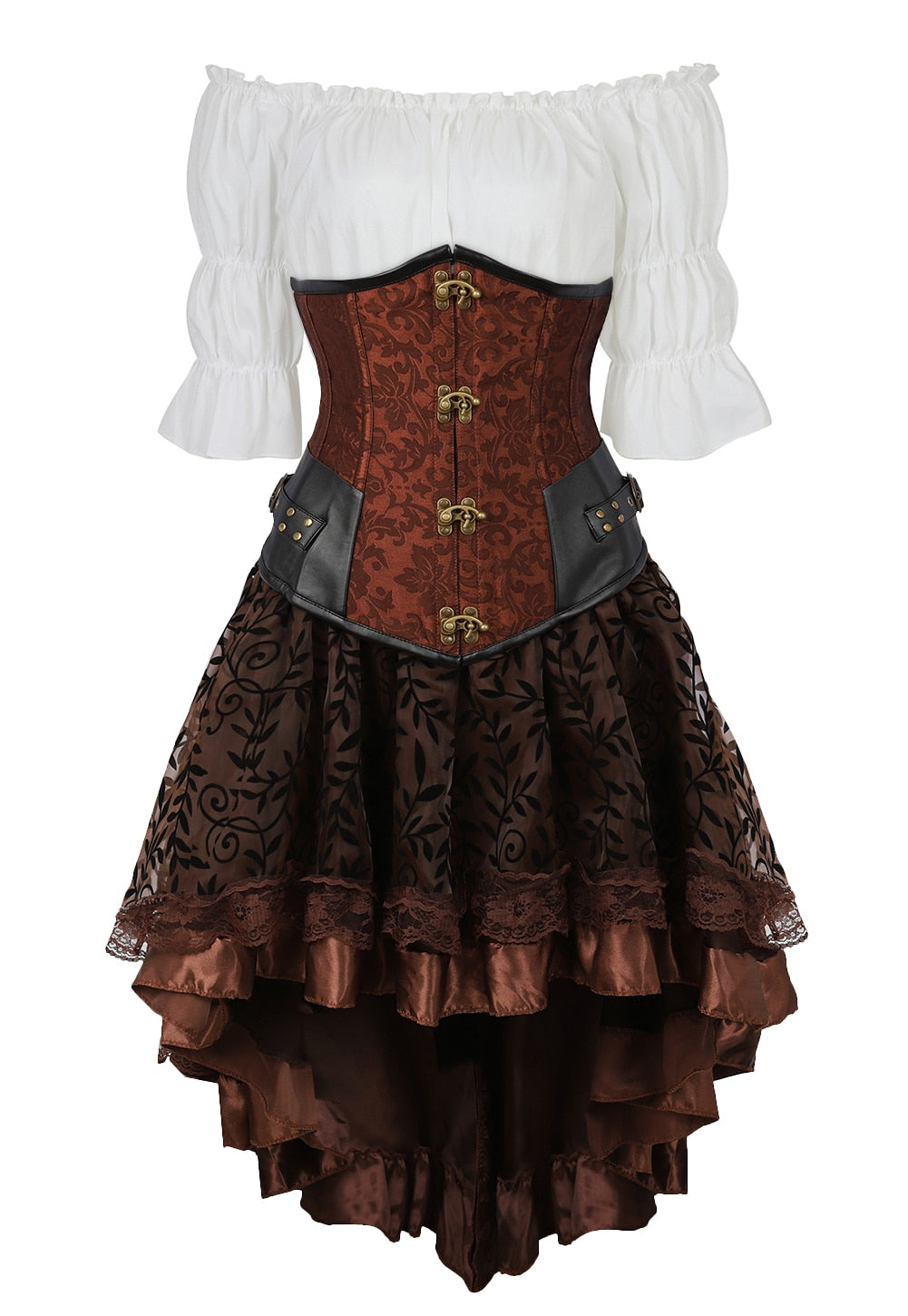 Funki Findz | Dresses | Women's Steampunk Top Corset Skirt Set