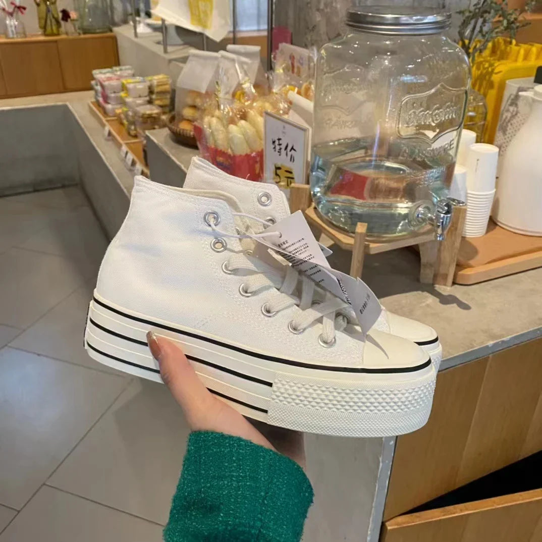 Funki Findz | Boots | Women Canvas LaceUp Thick Sole Sneaker