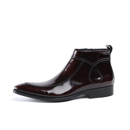 Funki Findz | Boots | Men's Leather Patent Formal Dress Boots