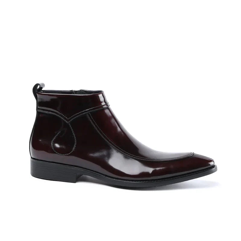 Funki Findz | Boots | Men's Leather Patent Formal Dress Boots