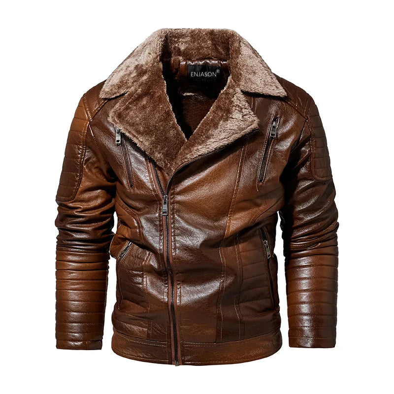 Funki Findz | Jackets | Men's Faux Leather Windbreaker Jacket