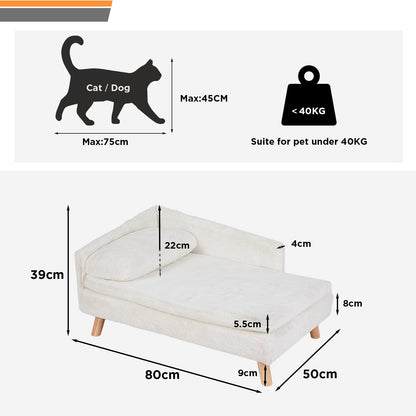 Funki Findz | Pet Beds | Luxury Dog Cat Raised Chaise Lounge