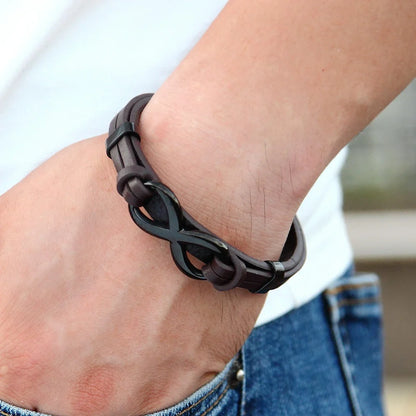 Funki Findz | Bracelets | Unisex Leather Infinity Symbol Bracelets