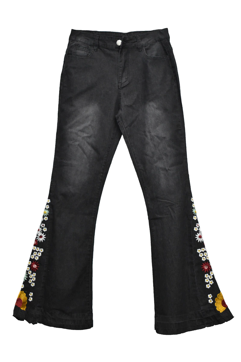 Funki Findz | Pants | Women's Boho Hippy Embroidered Jeans