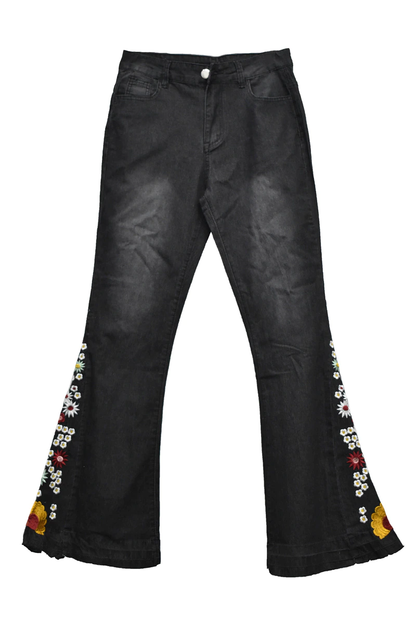 Funki Findz | Pants | Women's Boho Hippy Embroidered Jeans