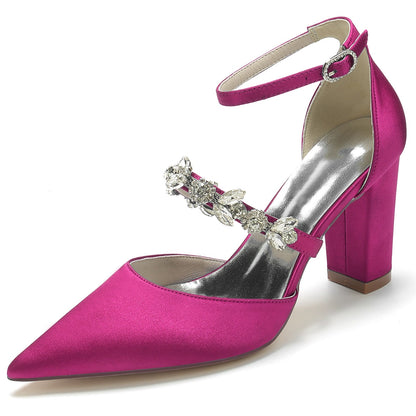 Funki Findz | Shoes | Women's Chic Crystal Satin Wedding Shoe