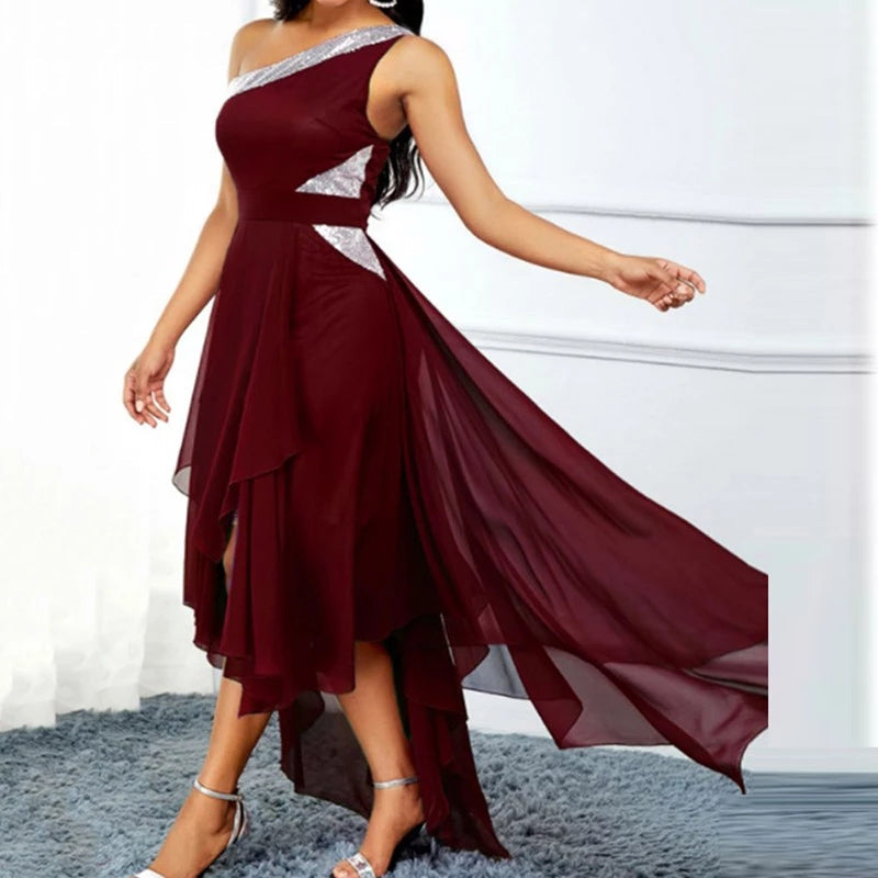 Funki Findz | Dresses | Women's One Shoulder Chic Party Dress