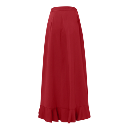 Funki Findz | Skirts | Women's Elegant Long Ruffled Skirt Pants