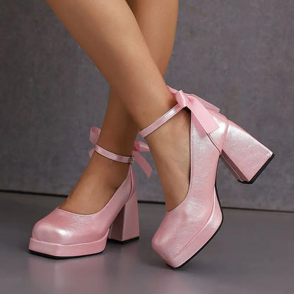 Funki Findz | Shoes | Women's Square Toe Block Heel Platforms