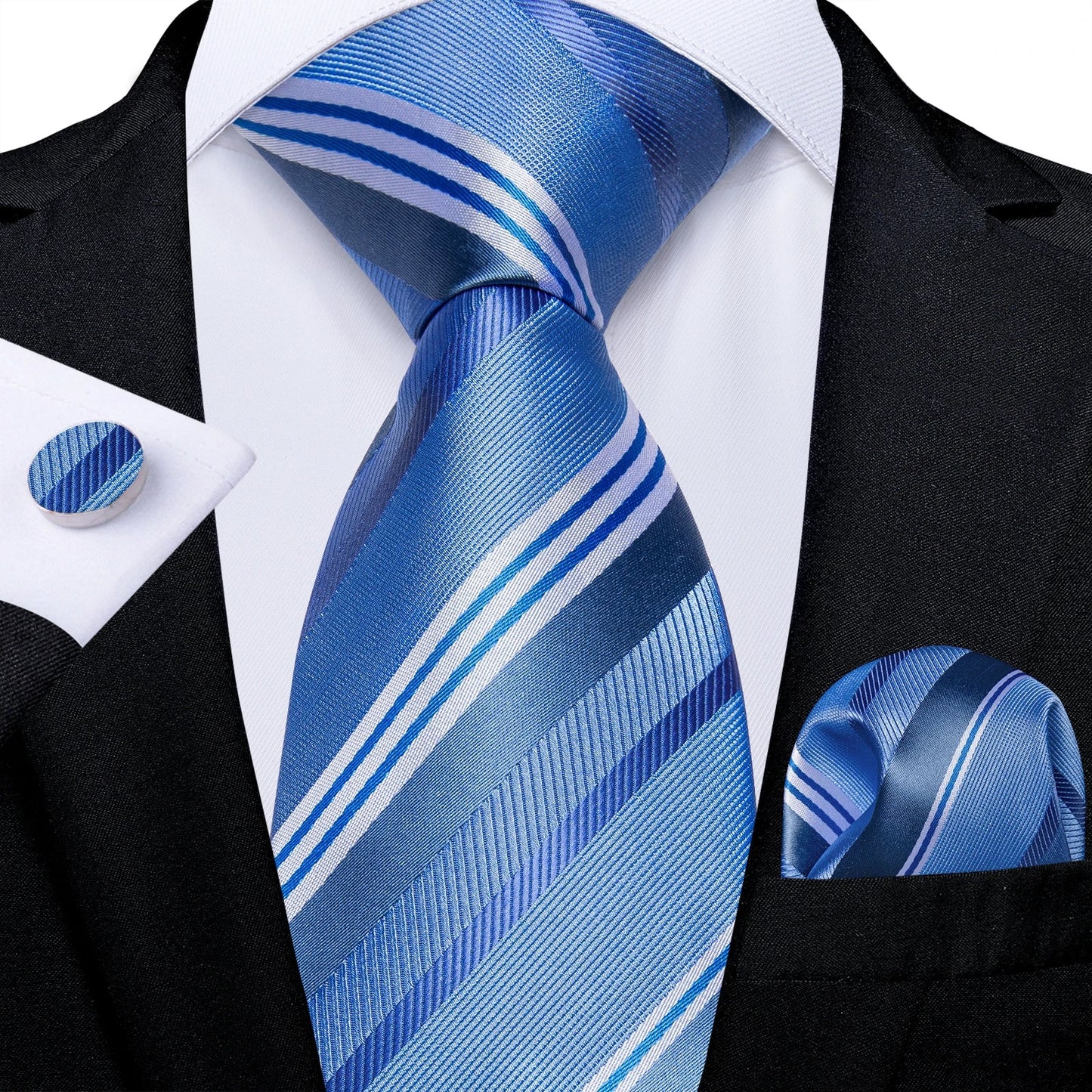 Funki Findz | Neckties | Men's Premium Fashion Silk 3Pcs Tie Set