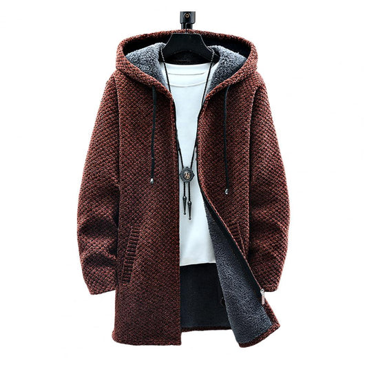 Funki Findz | Jackets | Men's Warm Drawstring Hooded Overcoat