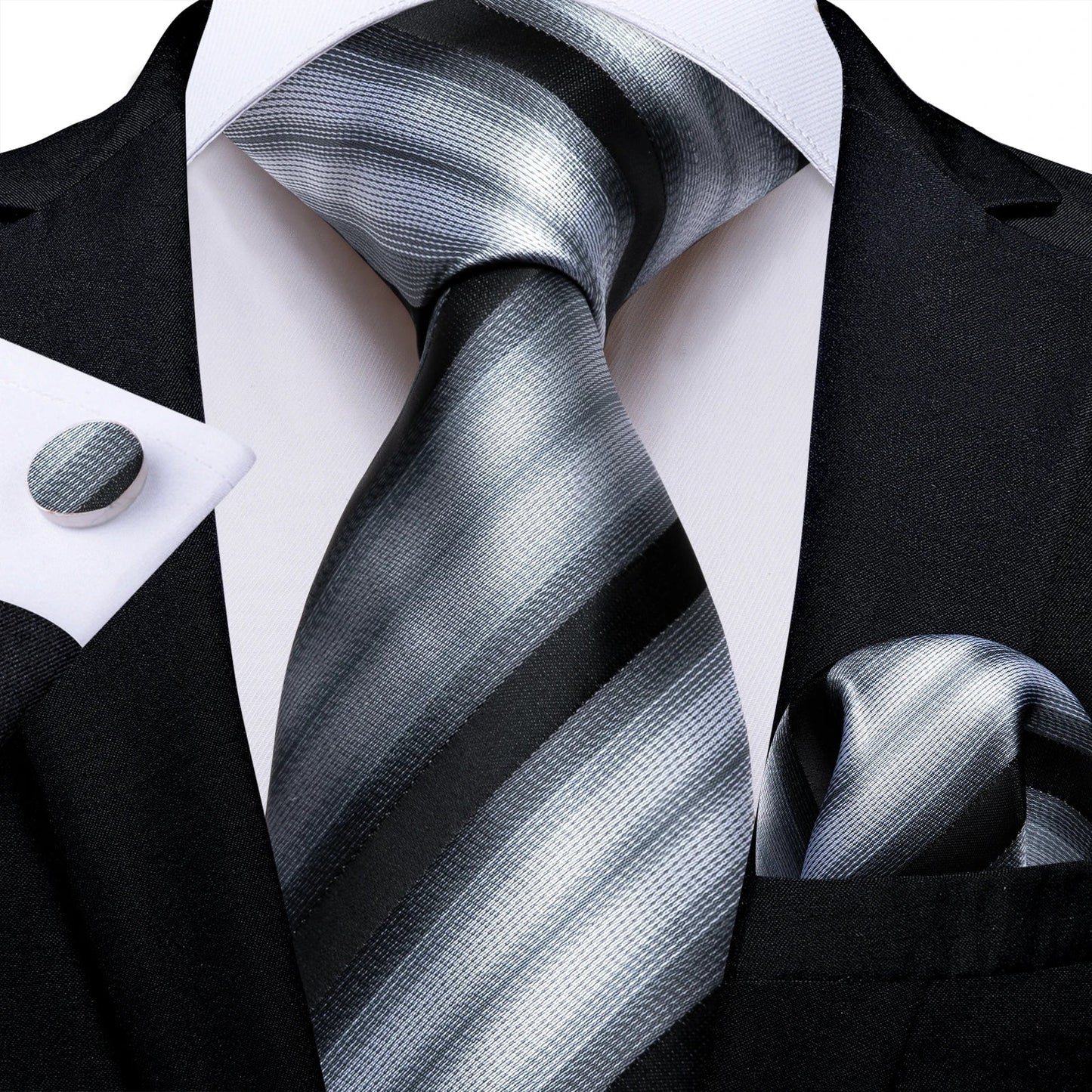 Funki Findz | Neckties | Men's Premium Fashion Silk 3Pcs Tie Set