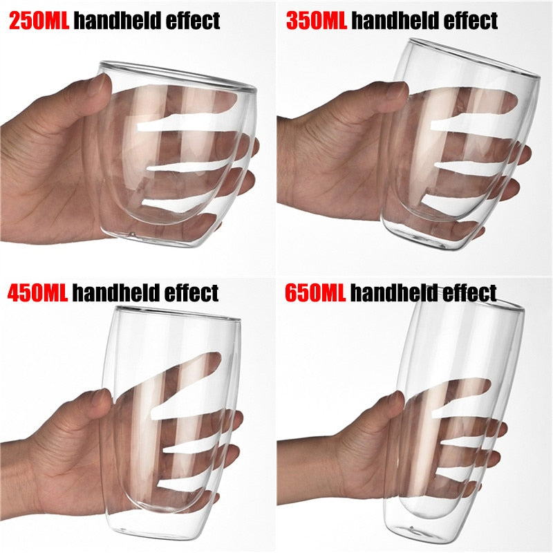 Funki Findz | Cups | Glass Double Wall Borosilicate Mug Sets