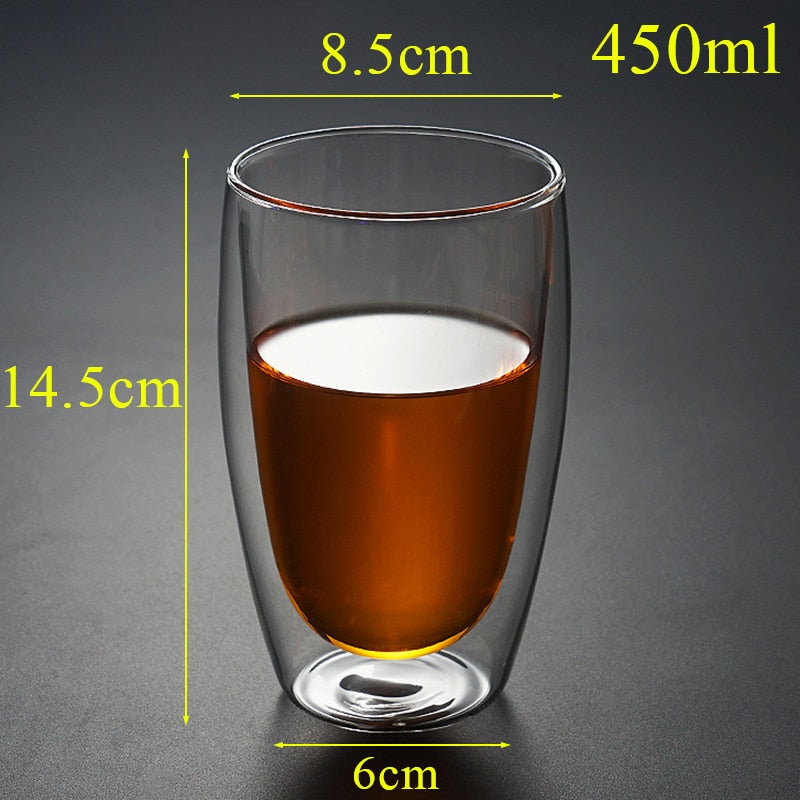 Funki Findz | Cups | Glass Double Wall Borosilicate Mug 2/3/4