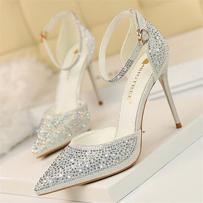 Funki Findz | Shoes | Women's Shiny Rhinestone Designer Heels