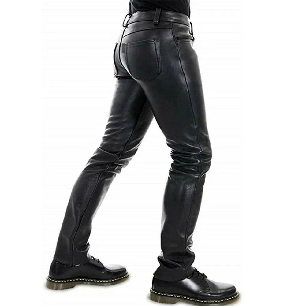 Funki Findz | Pants | Men's Luxury Faux Leather Slim Fit Pants