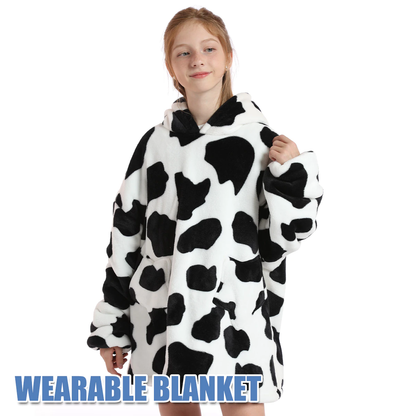 Funki Findz | Oodies | Unisex Soft Animal Print Hoodie Blanket