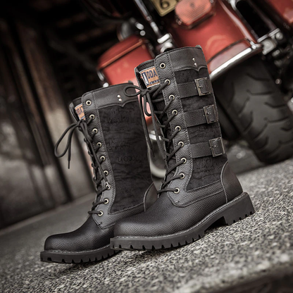 Funki Findz | Boots | Men's Gothic Punk Buckle Strap Biker Boots