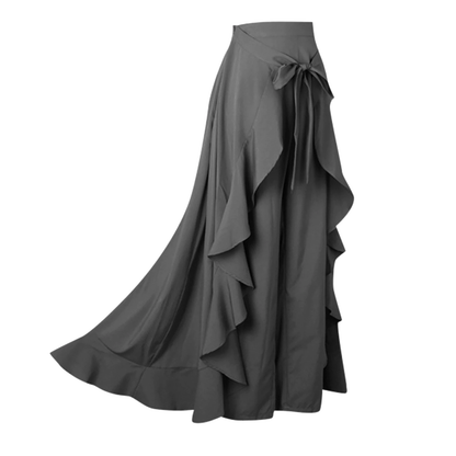 Funki Findz | Skirts | Women's Elegant Long Ruffled Skirt Pants