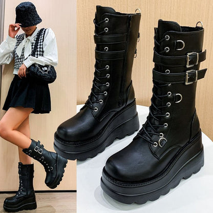 Funki Findz | Boots | Women's New Gothic Style Platform Boots