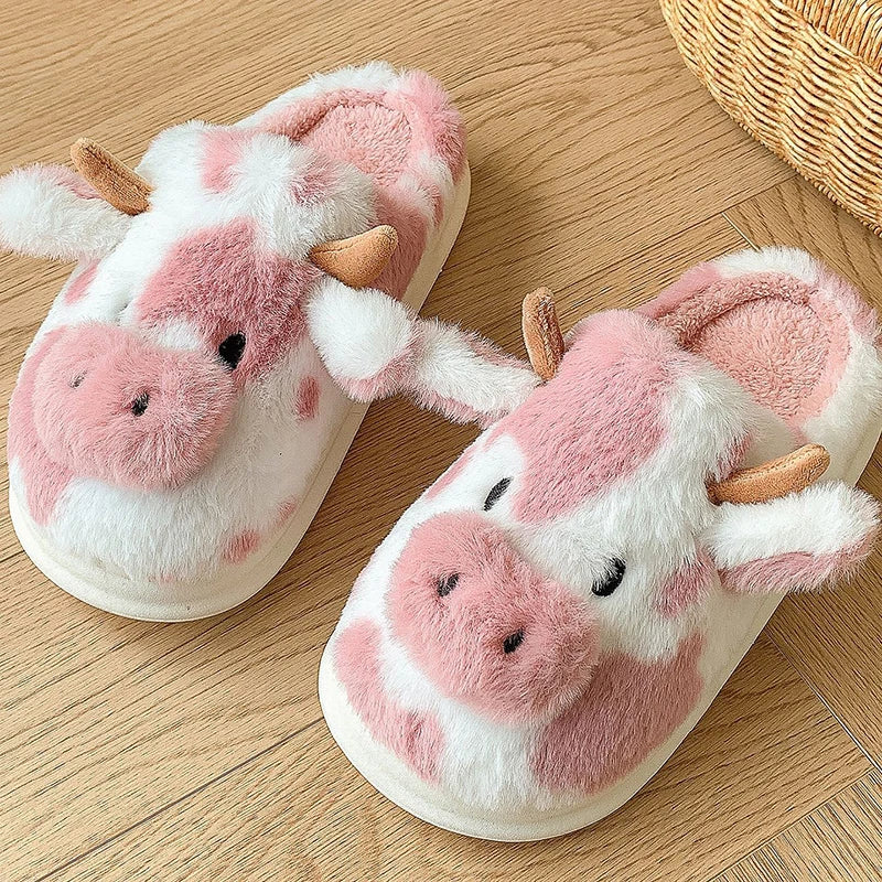 Funki Findz | Shoes | Women's Warm Cartoon Cow Slippers