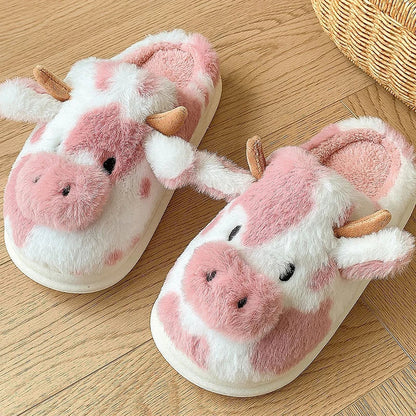 Funki Findz | Shoes | Women's Warm Cartoon Cow Slippers