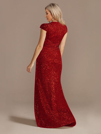 Funki Findz | Dresses | Women's Elegant Long Sequin Dress